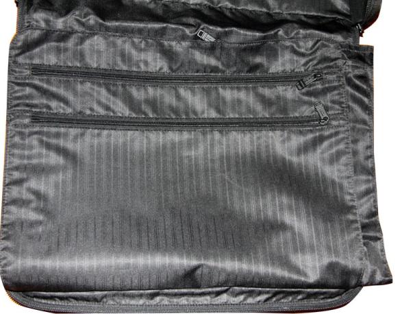 Black 1200D Oxford Fabric Men's Suit Garment Bags With Pockets For Shoulder Strap