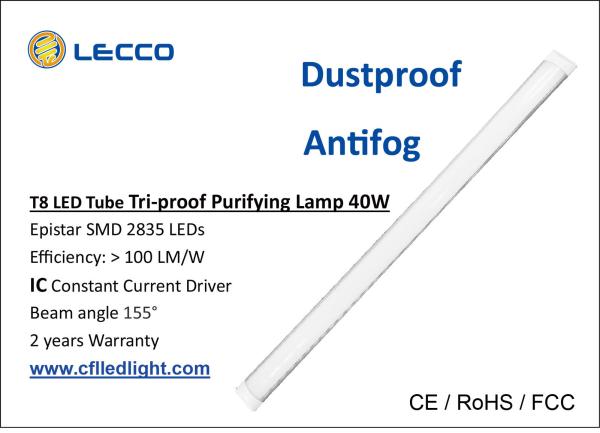 Dustproof Led 4 Feet T8 Fluorescent Tube , SMD 2835 Led For Railway Station