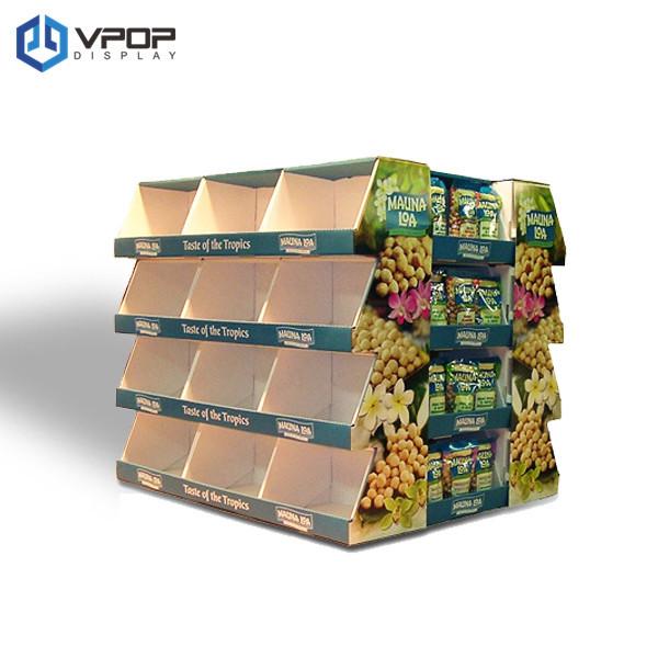 2 Sides Cardboard Floor Displays , Supermarket / Store Cardboard Retail Display
