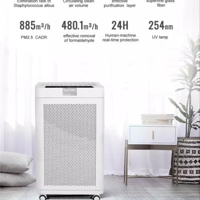 1000m3/h WiFi Air Purifier Remote Control OEM Room Ionizer Air Cleaner
