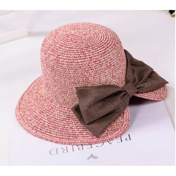 UV Protection Washable Beach Straw Hat One Removable Flower Pin Decoration For