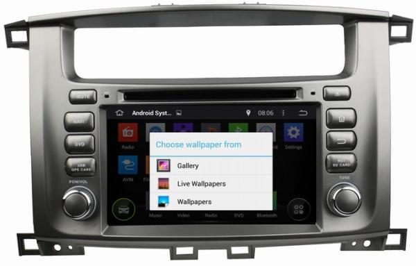 Ouchuangbo Toyota Land Cruiser 100 pure android 4.4 OS autoradio stereo dvd navi build in