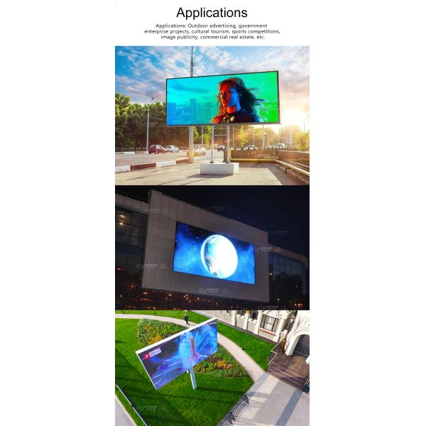 High Brightness Energy Saving HD Billboard Cast Aluminum Dual Maintenance Pantalla LED Outdoor Full Color LED Screen Display