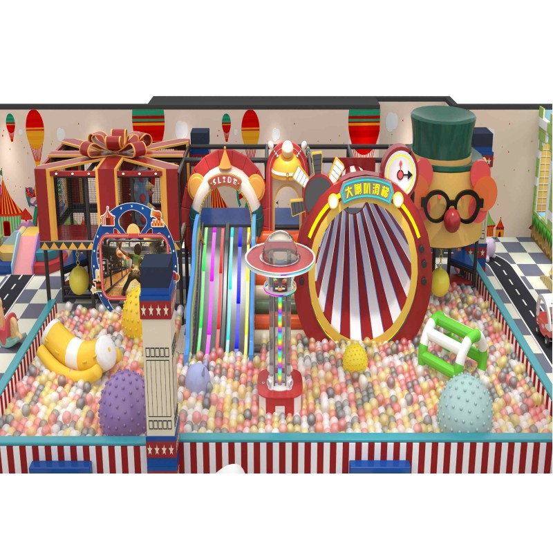 Custom Macaron All In One Indoor Villa Family Entertainment Center Soft Play Playground