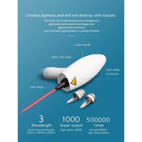 1064nm/532nm лазер переключателя OEM q татуирует удаление для вышивки брови