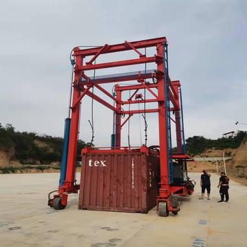 0-180 graus Container Loader Machine com capacidade de dupla volta e construção de aço carbono