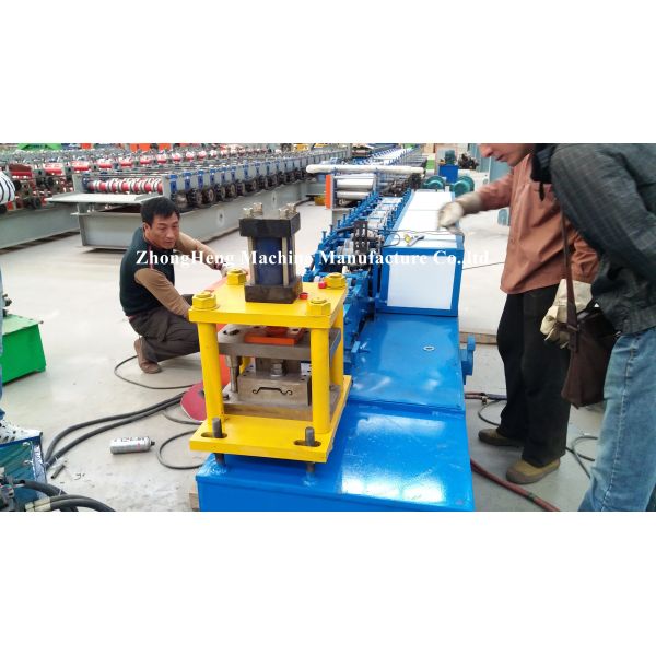 Steel Frame Rolling Shutter Strip Forming Machine 50hz 40mm Solid Forming Shaft