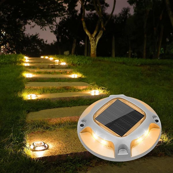 Solar Dock Light with 360 Beam Angle 2-Year Warranty and 10000 Hours Lifespan for Outdoor Pathway and Deck
