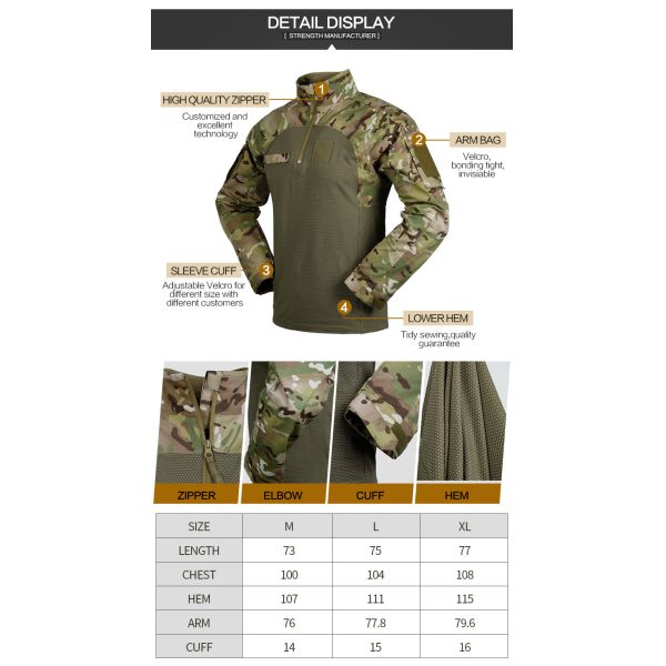American Stretch Custom Military Uniform Cp Camouflage Frog Suits
