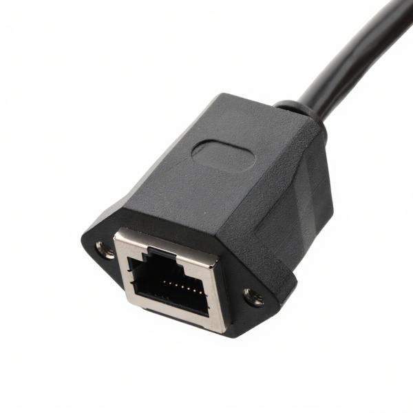 STP Shielded RJ45 Ethernet Cable Assembly, UL2835 24AWG 4-Pair Black