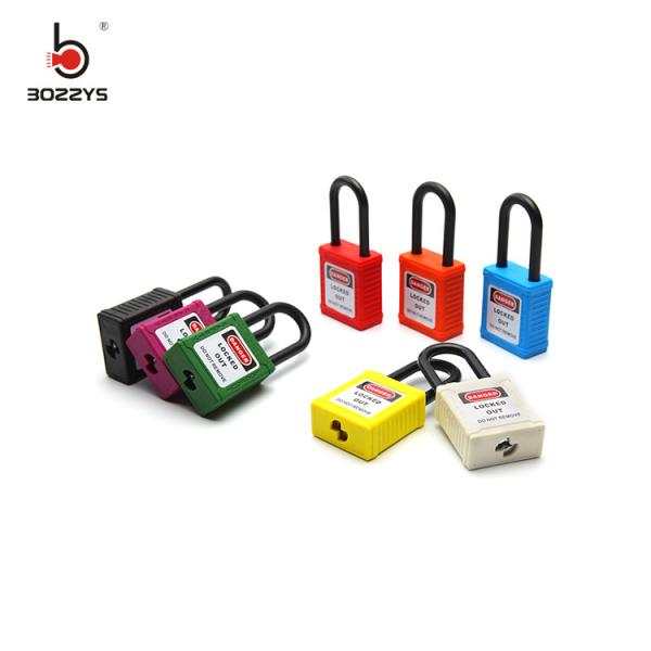 BOSHI Cheap Price 38mm Plastic Shackle Insulated Safety Padlocks