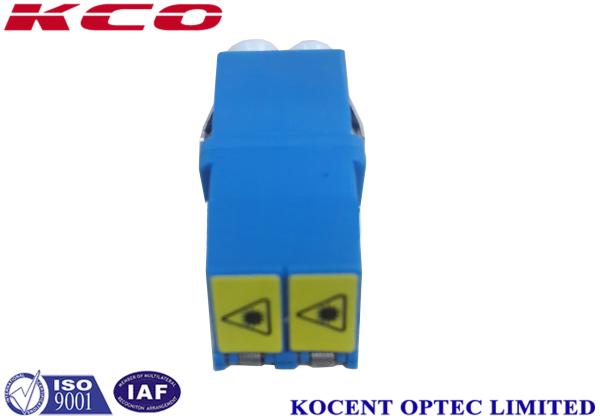 Auto Shutter Fiber Connector Adapters 9/125 Single Mode LC/UPC Duplex Plastic Material