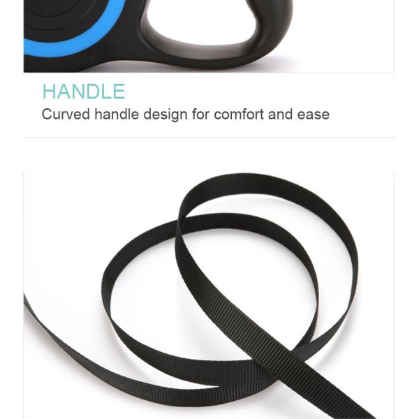 Heavy Duty Retractable Dog Lead Leash Adjustable Extendable Flexi Design 5m Length OEM/ODM