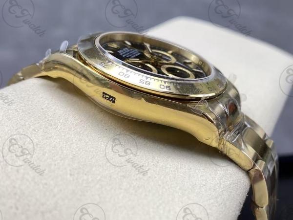 Cosmograph Daytona 40mm Or Jaune 18k Lunette Céramique Cadran Noir 126528