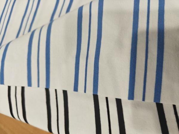 Striped Knit Fabric 95% Cotton 5% Spandex for Casual Wear
