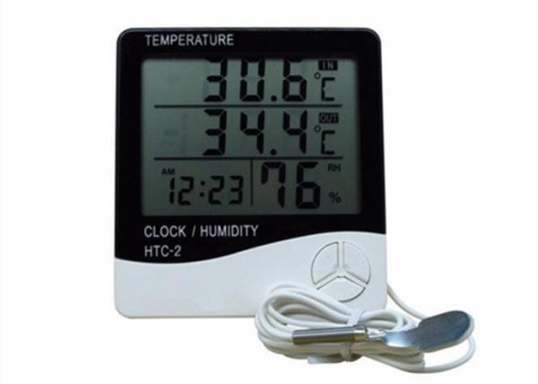 Indoor / Outdoor Mini Digital Hygro Thermometer LCD Display With Probe