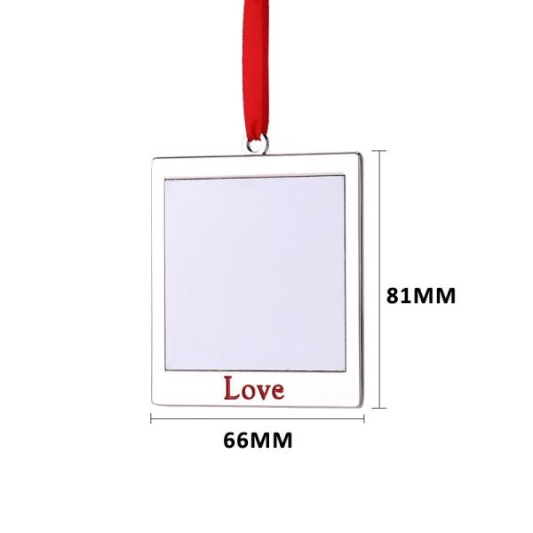 Christmas Tree Hanging Ornaments Sublimation Metal Christmas Pendant Custom holiday decor