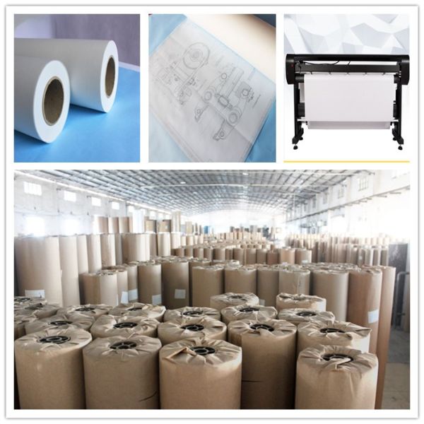 rolo do papel de plotador do grande formato 80g para a máquina do plotador do vestuário 60g - rolo do papel de plotador do grande formato 80g para a máquina do plotador do vestuário