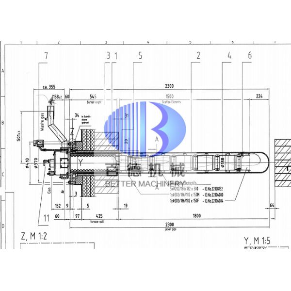 Tube de flamme intérieur de récupération de SiSiC RBSiC de brûleur d'individu