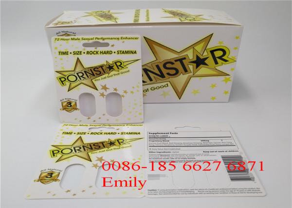 Paper Material Blister Card Packaging For All Nature FX9000 Penis Power Capsules
