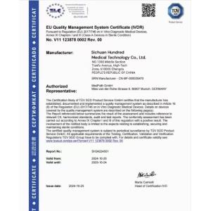 Sichuan Hundred Medcal Technology Co., Ltd. Certifications