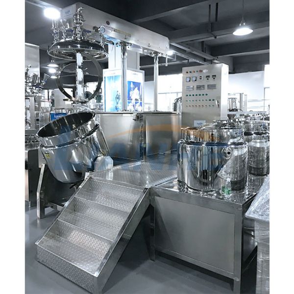 Cosmetic Cream Vacuum Emulsifier Mixer High Shear Homogenizer Wall Scraper