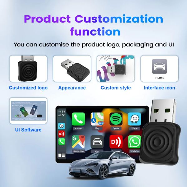 Bluetooth Version 5.4 Carlinkit Ultra Wireless Carplay Adapter for iPhone and Android