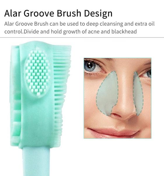 Eliminate Puffiness Silicone Face Cleansing Brush Food Grade AS For Massage