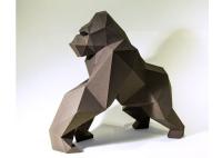 Contemporary Painted Stainless Steel Ape Sculpture 100cm Height