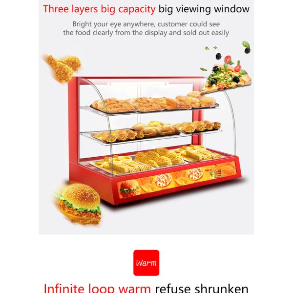 Hotel and Restaurant Catering Equipment Electric Food Display Warmer with 1.2kw Power