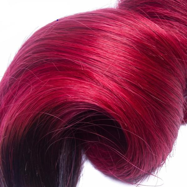 Funmi Curly Malaysian Virgin Curl #1b/burg Human Hair Extension Human Hair Weaves 2 Tone Color Hair Ombre Curly Hair