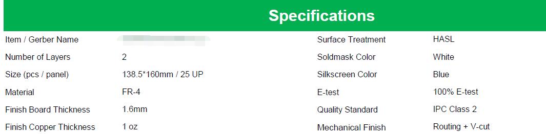плата с печатным монтажом PCB Soldmask HASL толщины меди 1oz белая поверхностная