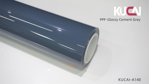 TPU Glossy Cement Grey PPF Film For Cars , Self Healing Paint Protection Film 7.5Mil