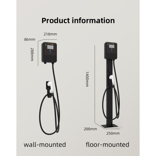 220V/7KW/32A Chargeur de véhicule électrique monté au mur / post-type