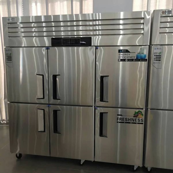 Six Doors Commercial Upright Freezer Stainless Steel R600a R134a