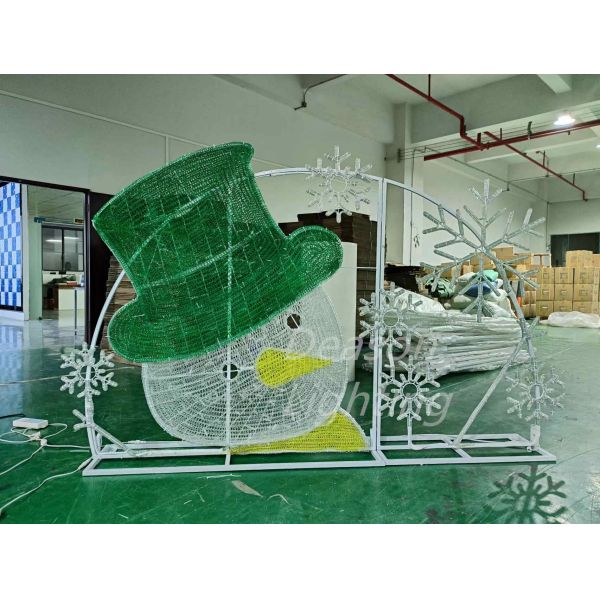 Christmas Snowman Yard Garden Decor LED Lights Display