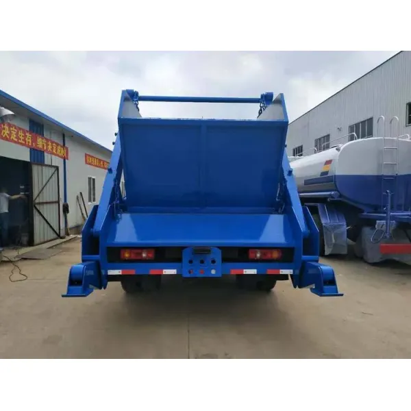 Pit Type Swing Arm Garbage Truck Dongfeng 10 Cbm 6 Wheels 190 HP