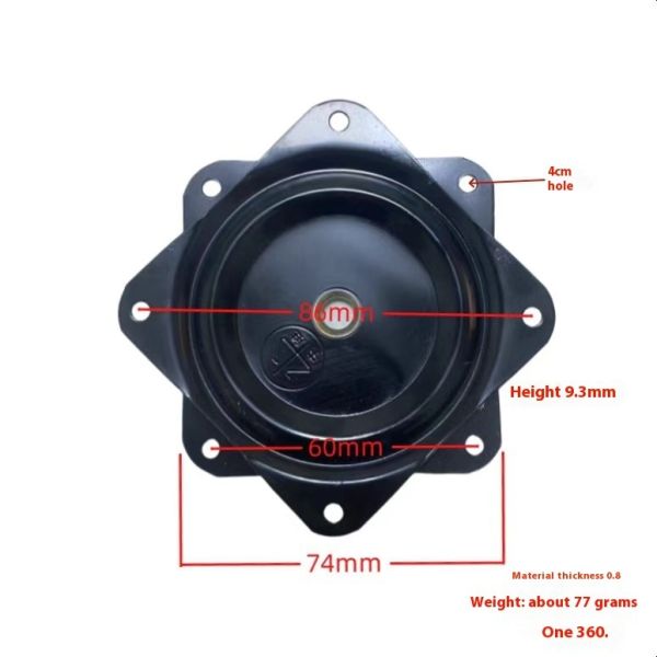 Swivel Chair with 360 Degree Rotating square Plate Furniture Hinge Mechanism Swivel Table Ball Bearing Rotation Plate