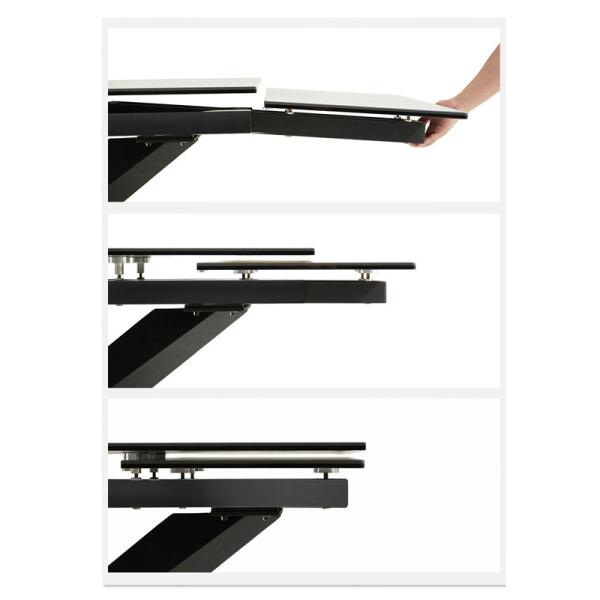 Italian Extension Dining Room Table , Minimalism Glass Dining Room Table