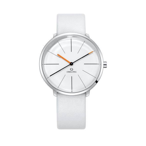 Minimalist Alloy Quartz Watches Classic Men / Women Leather Strap Curve Dial OEM
