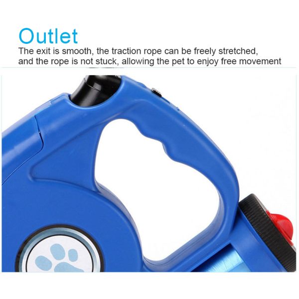 Leash para mascotas lámpara de lujo retráctil de diseño basura universal de limpieza bolsa de caca