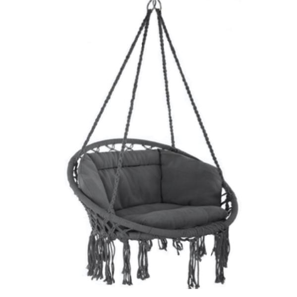 Macrame tecido à mão corda de algodão Swing Chair Boho hammock cadeira suspensa