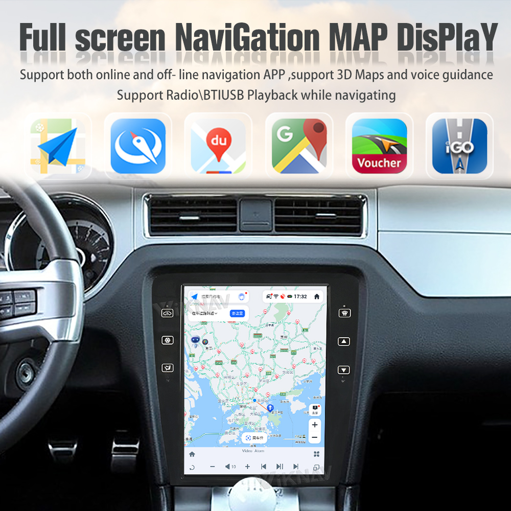 Android 13 Автомобильное радио GPS навигация для Ford Mustang Мультимедийный проигрыватель 09-13