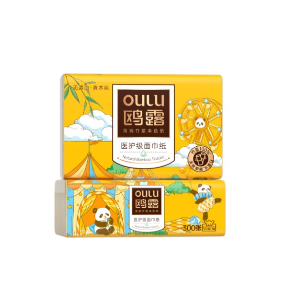 Wholesale Customized 100% Bamboo Wood Pulp Organic Eco-Friendly 3 Ply Soft Absorbent Box Tissue Paper Facial Napkins for Home