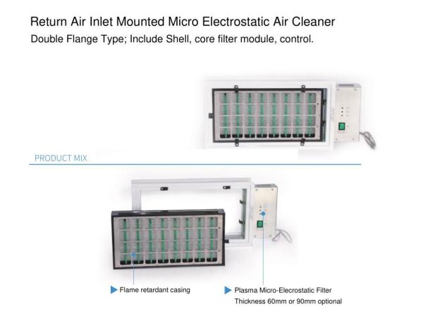Plasma Micro electrostatic cleaner for FCU Air disinfection and sterilization Double flanged help to fight with covid-19