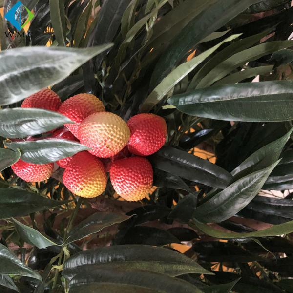 2.5m Height Artificial Fruit Tree , Litchi Fruit Tree For Rainforest Landscaping Decoration