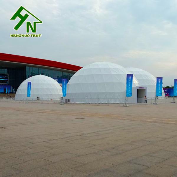 PVC Glass Door Geodesic Insulated Dome Tent Fire Proof Durable Shelter