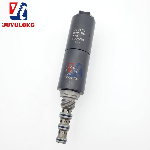 JUYULONG  pilot Safety Solenoid Valve 24VDC for  Wheel Excavator 210/240/290B Construction Machinery Parts