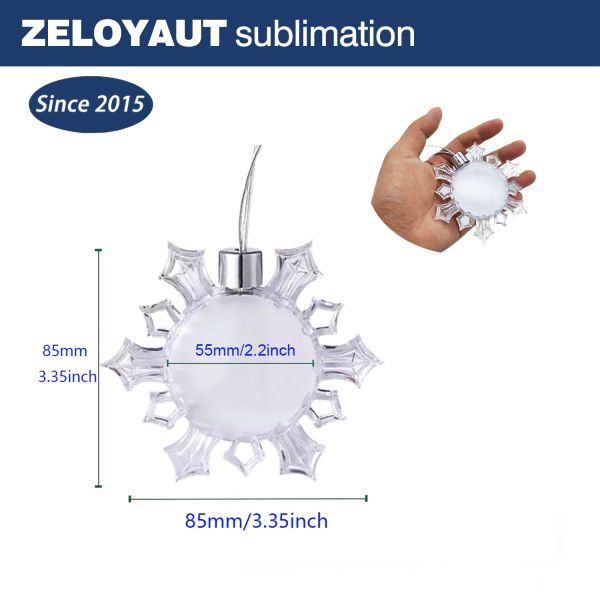 ZELOYAUT  Sublimation Christmas Various Shape Ball Blanks Sublimation Blanks Christmas Ornaments for Christmas Tree Decor