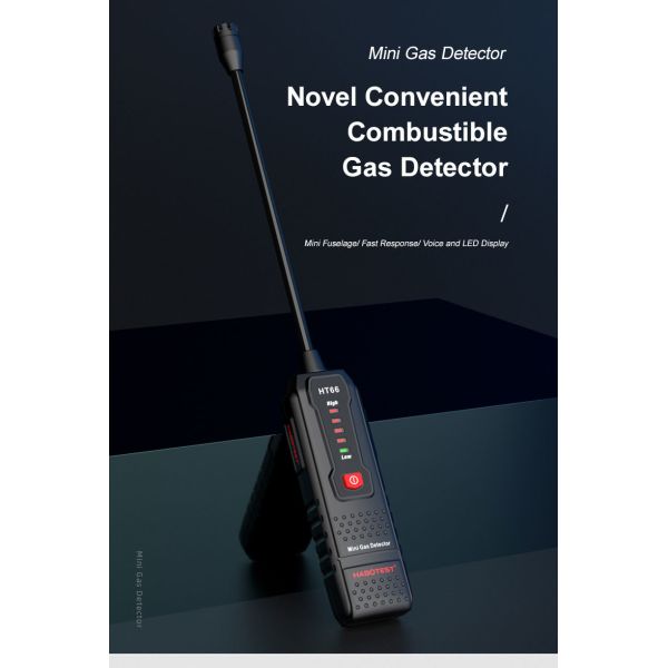 HT66 Gas Leak Detector for Combustible Flammable Natural Methane Gas Visible and Audible Alarm